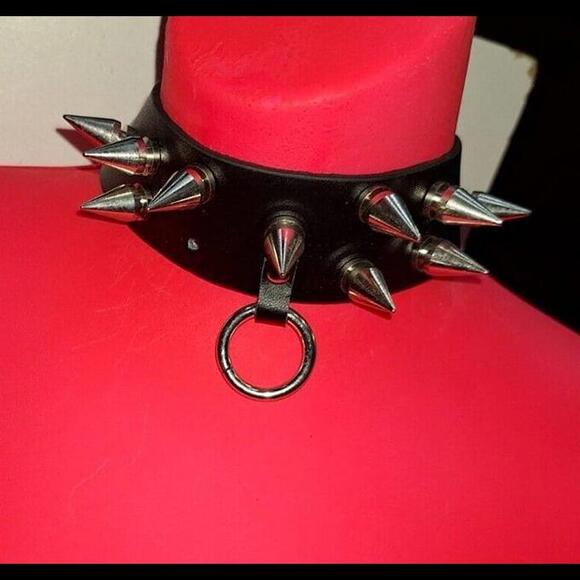 8 Chokers Necklaces Spiked Collars Gothic Punk Jewelry ! - Picture 8 of 13